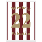 Enrico Valentini - 125 Jahre FCN Fußball Poster mit Rahmen