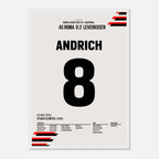 Andrich mit Traumtor gegen Rom in der Euro League Fußball Poster mit Rahmen