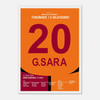 Gabriel Sara trifft zum Derbysieg für Galatasaray Fußball Poster mit Rahmen