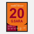 Gabriel Sara trifft zum Derbysieg für Galatasaray Fußball Poster mit Rahmen