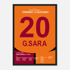 Gabriel Sara trifft zum Derbysieg für Galatasaray Fußball Poster mit Rahmen