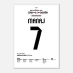 Rey Manaj schießt Albanien zum historischen Sieg gegen Serbien Fußball Poster mit Rahmen