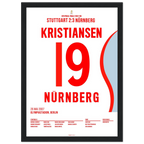 Jan Kristiansen mit dem Traumtor zum DFB Pokalsieg 2007 Fußball Poster mit Rahmen