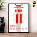 Sabiris Freistoß führt Marokko zum Sieg gegen Belgien Fußball Poster mit Rahmen