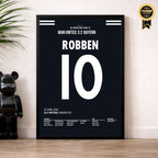 Robbeeeeen! Bayerns süßeste Niederlage Fußball Poster mit Rahmen