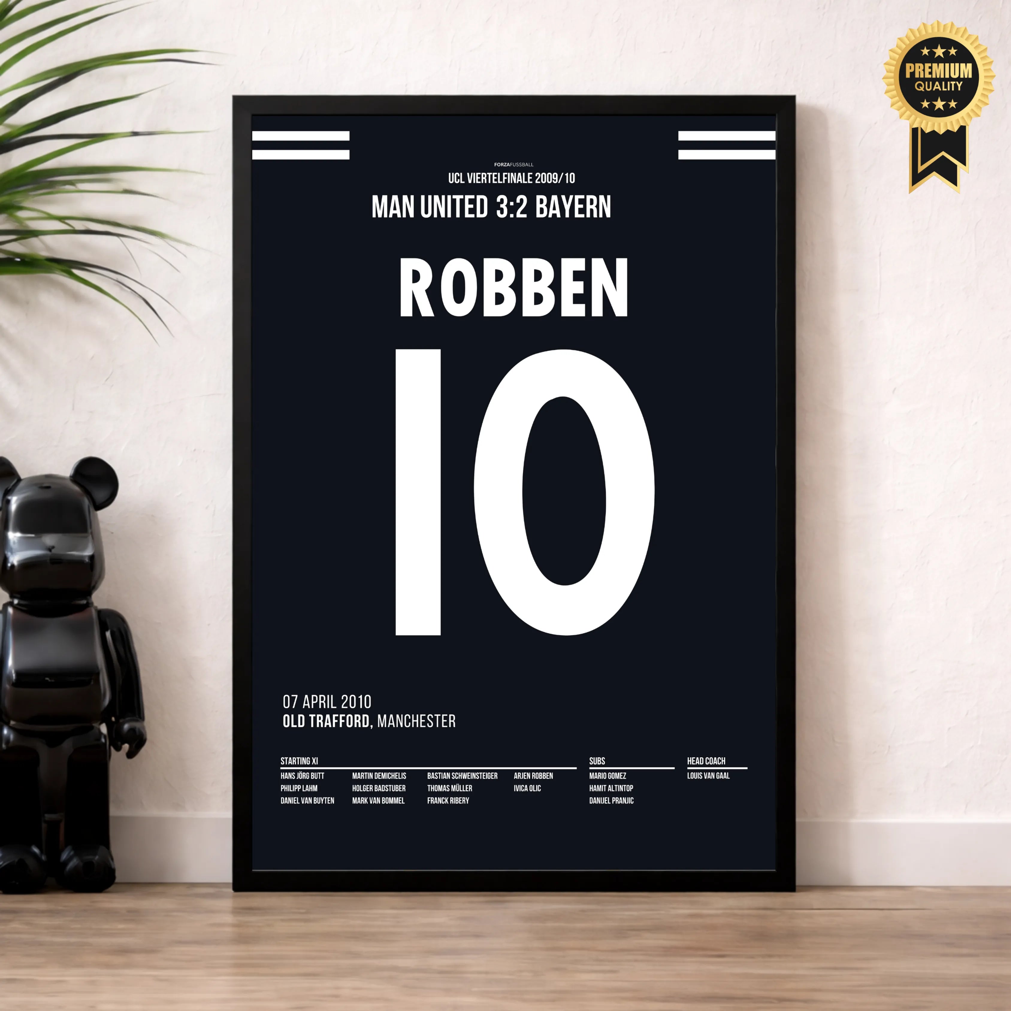 Robbeeeeen! Bayerns süßeste Niederlage Fußball Poster mit Rahmen