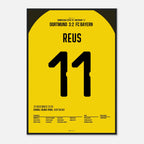Marco Reus schießt die Bayern aus dem Stadion Fußball Poster mit Rahmen