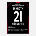 Markus Schroth war dabei! FCN 3 - Bayern 0 Fußball Poster mit Rahmen