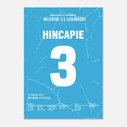 Hincapié mit dem Last Minute Siegtreffer gegen Leipzig Fußball Poster mit Rahmen