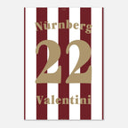 Enrico Valentini - 125 Jahre FCN Fußball Poster mit Rahmen