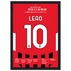 Leao führt Milan zum Super Cup Comeback im Derby Fußball Poster mit Rahmen