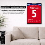 Andersson's indirekter Freistoß krönt die Bayern zum Last-Minute Meister Fußball Poster mit Rahmen