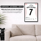 Shevchenko entscheidet das CL Finale 2003 gegen Juve Fußball Poster mit Rahmen