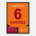 Davinson Sanchez rettet Gala per Fallrückzieher gegen Fener Fußball Poster mit Rahmen