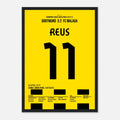 Reus mit dem Spiel seines Lebens gegen Malaga Fußball Poster mit Rahmen