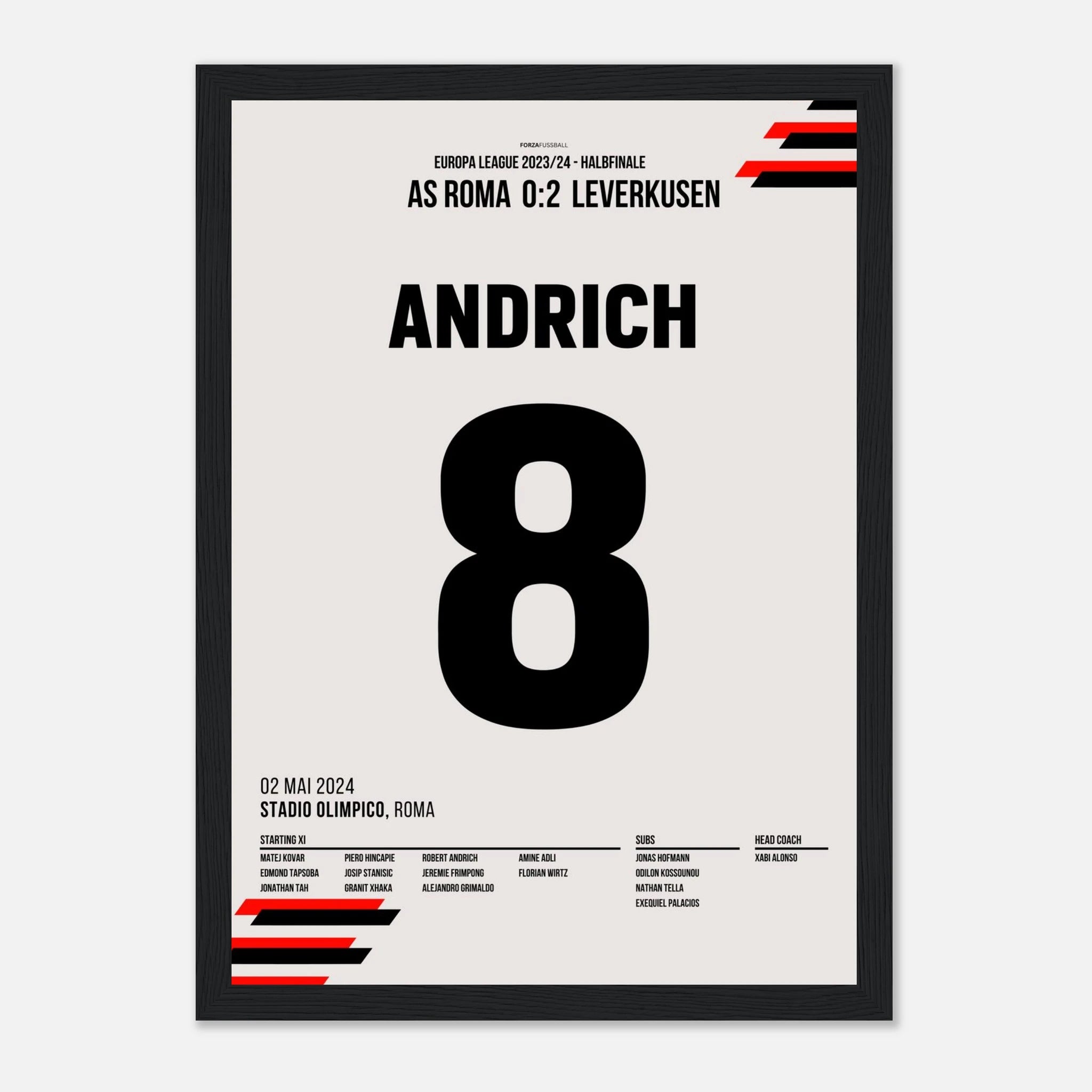 Andrich with dream goal against Rome in the Europa League