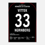 Robert Vittek war dabei! FCN 3 - Bayern 0 Fußball Poster mit Rahmen