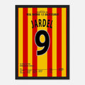 Mario Jardel köpft Gala zum UEFA Super Cup Sieg im Finale gegen Real Madrid Fußball Poster mit Rahmen