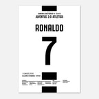 Ronaldo mit Hattrick auf Ansage gegen Atletico Fußball Poster mit Rahmen