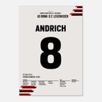 Andrich mit Traumtor gegen Rom in der Euro League Fußball Poster mit Rahmen