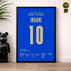 Insigne schickt Italien per Traumtor Richtung EM Halbfinale Fußball Poster mit Rahmen