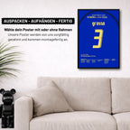 Fabio Grosso trifft in der 119. gegen Deutschland 2006 Fußball Poster mit Rahmen