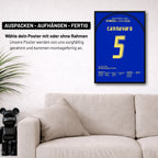 Cannavaro macht das Spiel seines Lebens im Halbfinale 06 vs Deutschland Fußball Poster mit Rahmen