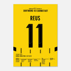 Marco Reus trifft per Freistoß im letzten Heimspiel für den BVB Fußball Poster mit Rahmen
