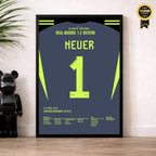 Weltklasse mit 40! Neuer lässt Real Madrid verzweifeln Fußball Poster mit Rahmen