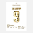 Karim Benzema Ballon D´OR 2022 Fußball Poster mit Rahmen