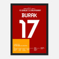 Burak Yilmaz Show auf Schalke Fußball Poster mit Rahmen