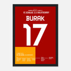 Burak Yilmaz Show auf Schalke Fußball Poster mit Rahmen