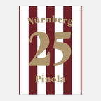 Javier Pinola - 125 Jahre FCN Fußball Poster mit Rahmen