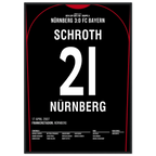 Markus Schroth war dabei! FCN 3 - Bayern 0 Fußball Poster mit Rahmen