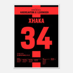Xhaka krönt Leverkusen´s Jahrhundert Saison in Berlin Fußball Poster mit Rahmen