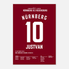 Justvan mit Hattrick beim 8:3 Sieg über Regensburg Fußball Poster mit Rahmen