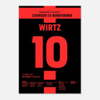 Wirtz macht mit 3 Toren die erste Meisterschaft für Leverkusen klar Fußball Poster mit Rahmen