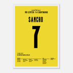 Jadon Sancho führt Dortmund mit Doppelpack zum DFB Pokal Sieg Fußball Poster mit Rahmen