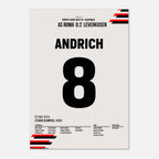 Andrich mit Traumtor gegen Rom in der Euro League Fußball Poster mit Rahmen