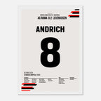 Andrich mit Traumtor gegen Rom in der Euro League Fußball Poster mit Rahmen