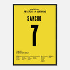 Jadon Sancho führt Dortmund mit Doppelpack zum DFB Pokal Sieg Fußball Poster mit Rahmen
