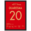 Quaresma mit Trivela bei der WM 2018 gegen den Iran Fußball Poster mit Rahmen