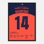 Rashford führt Barca mit Traumtor zum Sieg in Newcastle Fußball Poster mit Rahmen