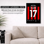 0 zu 4! Leao und Milan nehmen das Diego Armando Maradona ein Fußball Poster mit Rahmen