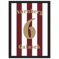 Tomáš Galásek - 125 Jahre FCN Fußball Poster mit Rahmen