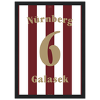 Tomáš Galásek - 125 Jahre FCN Fußball Poster mit Rahmen