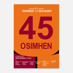 Osimhen ist eine Nummer zu groß für Fenerbahce Fußball Poster mit Rahmen