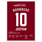 Justvan und der Club demontieren FÜ im Derby Fußball Poster mit Rahmen