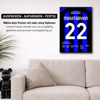 Mkhitaryan und Inter überrollen Milan im Euroderby 2023 Fußball Poster mit Rahmen