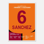 Davinson Sanchez rettet Gala per Fallrückzieher gegen Fener Fußball Poster mit Rahmen